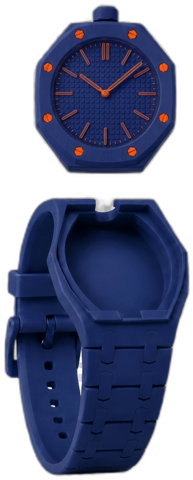 Correa Royal Pop Azul Marino para Swatch Bioceramic Royal Oak